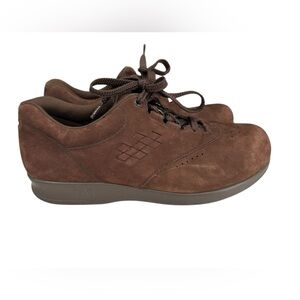 SAS Tripad Comfort Free Time Brown Suede Oxford Walking Shoes Womens Size 8.5
